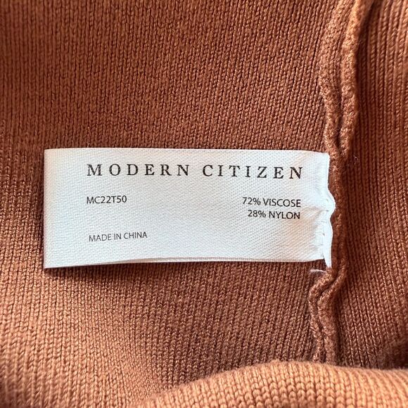 NWOT Modern Citizen Alexis Knit Open Back Scoopneck Tank Sweater in Burnt Sienna - Picture 7 of 11